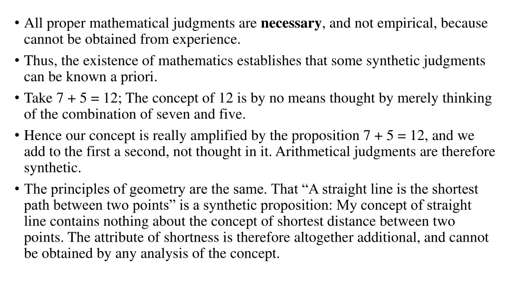 all proper mathematical judgments are necessary