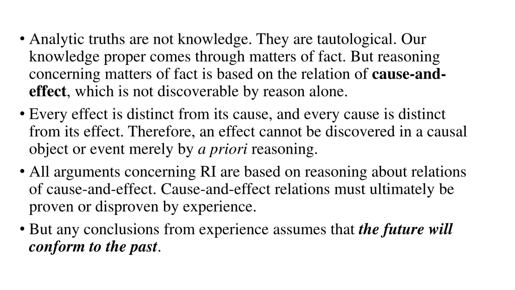 analytic truths are not knowledge they