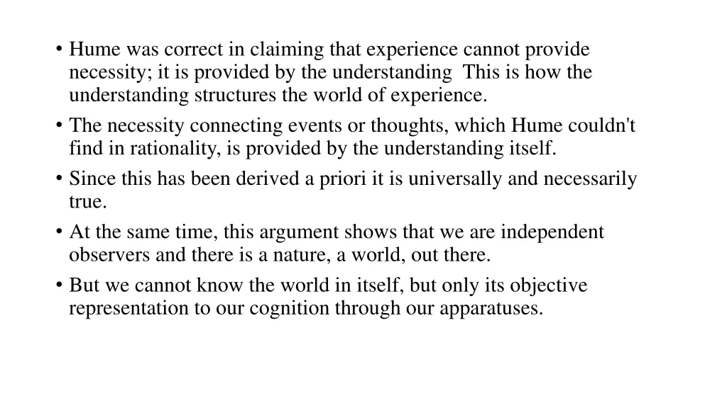 hume was correct in claiming that experience