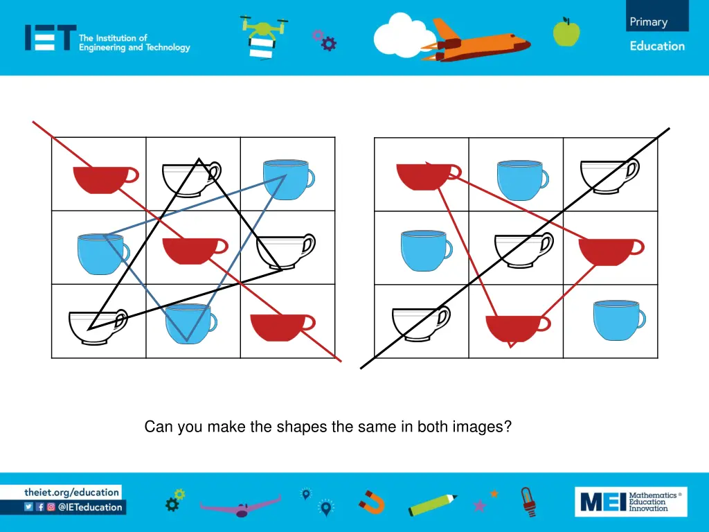 can you make the shapes the same in both images