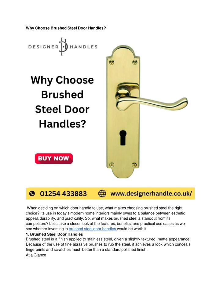 why choose brushed steel door handles