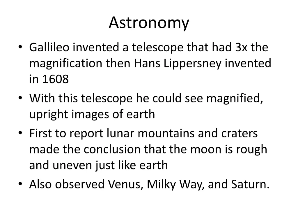 astronomy