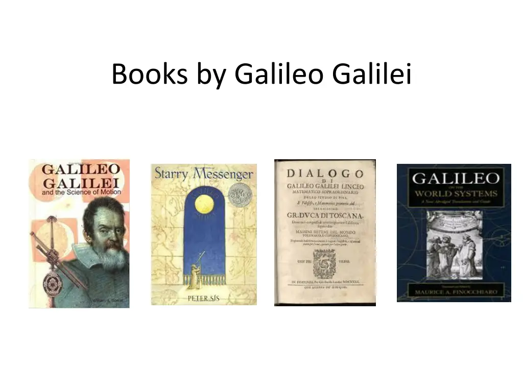 books by galileo galilei