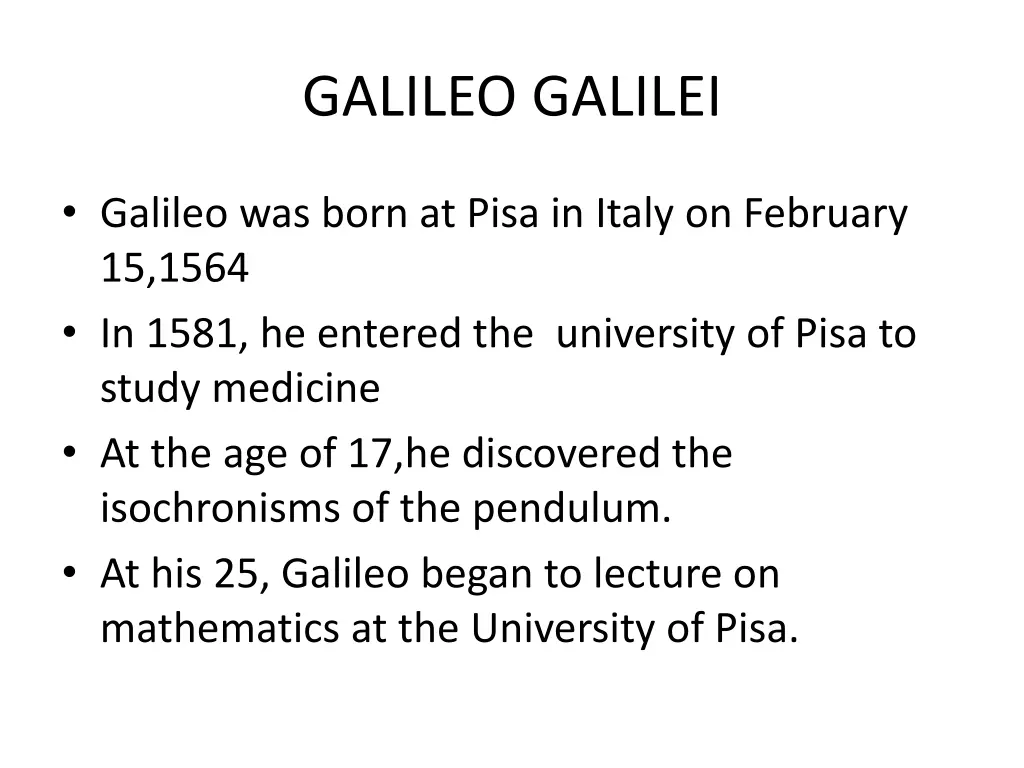 galileo galilei 1