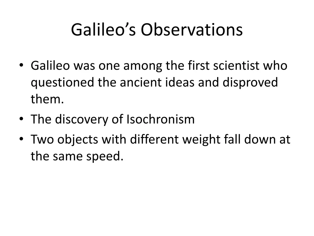 galileo s observations