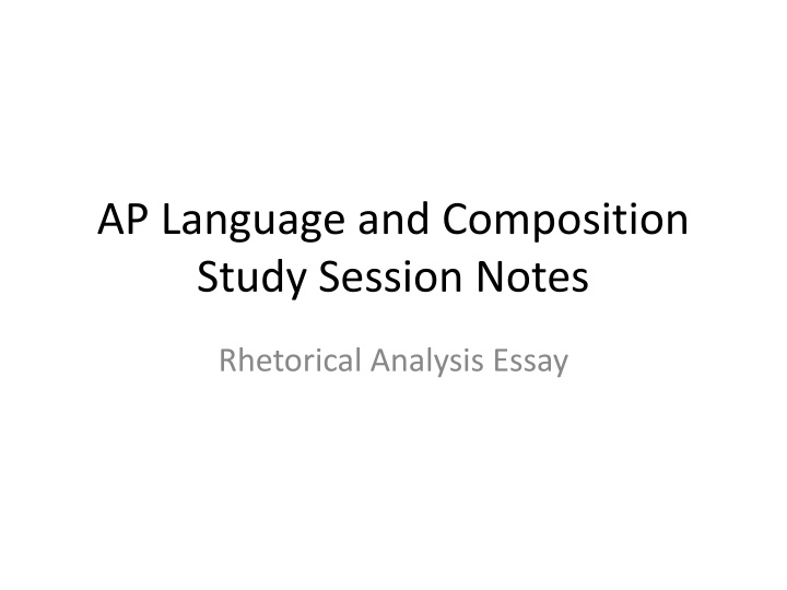 ap language and composition study session notes