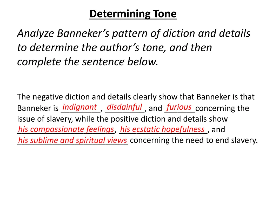 determining tone