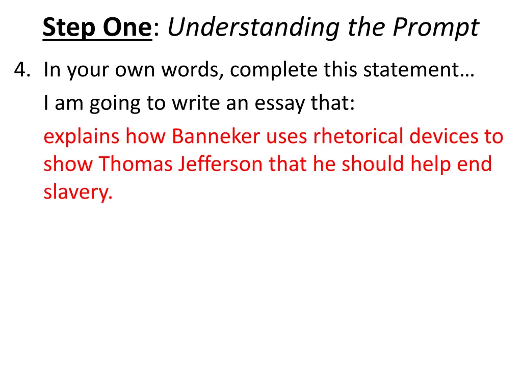 step one understanding the prompt 4