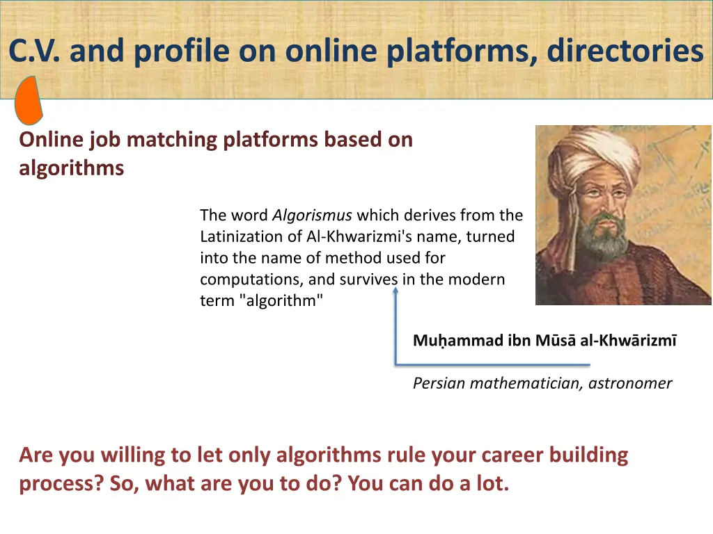 c v and profile on online platforms directories 1