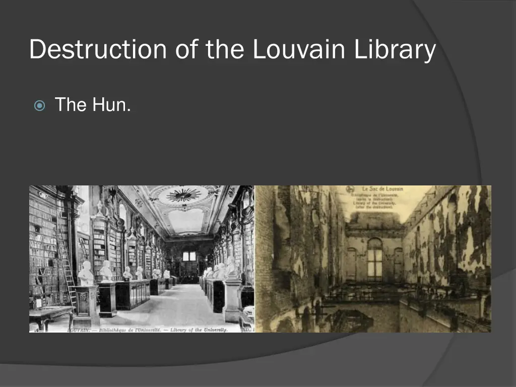 destruction of the louvain library