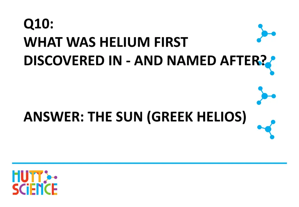 q10 what was helium first discovered in and named