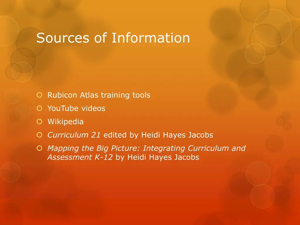 sources of information