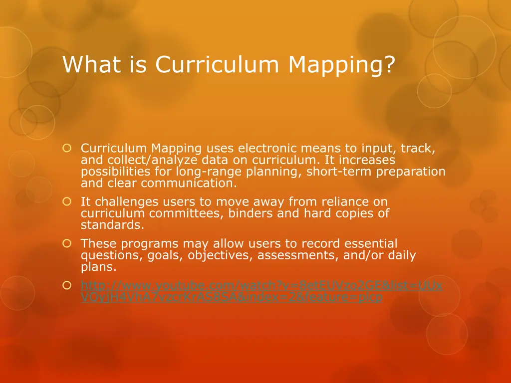 what is curriculum mapping