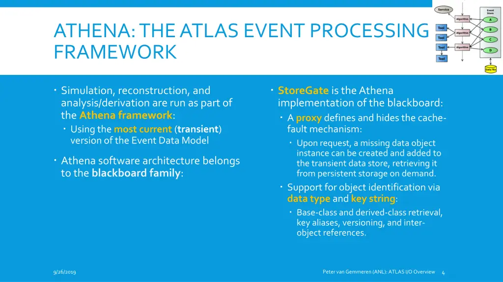 athena the atlas event processing framework