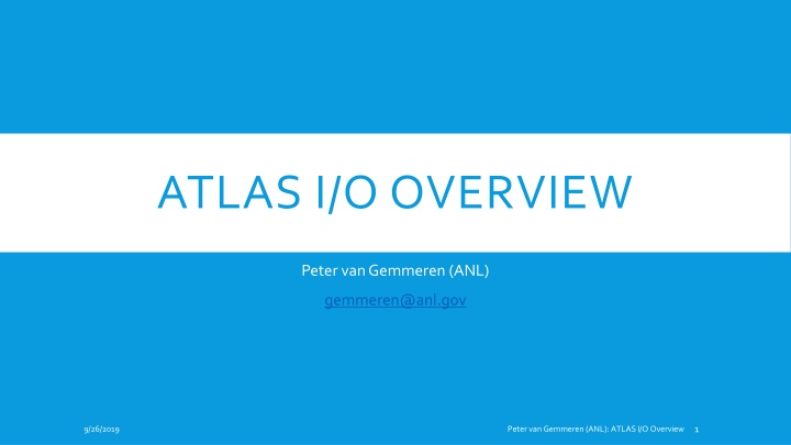 atlas i o overview