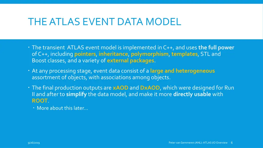 the atlas event data model