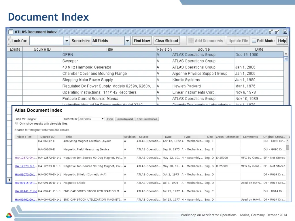 document index