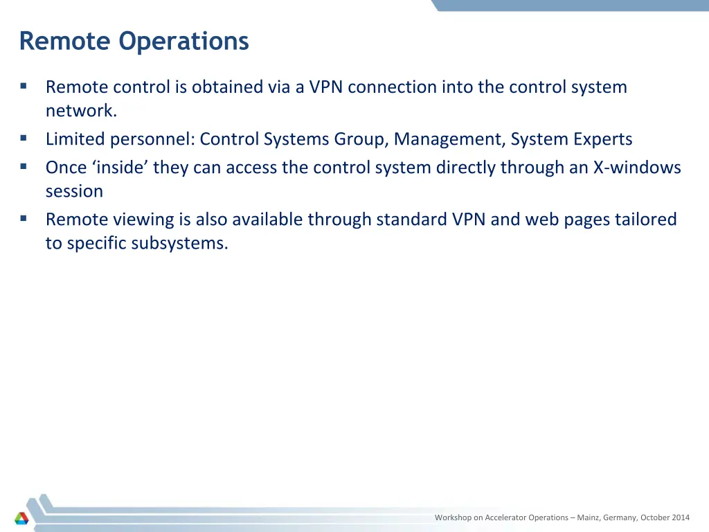 remote operations