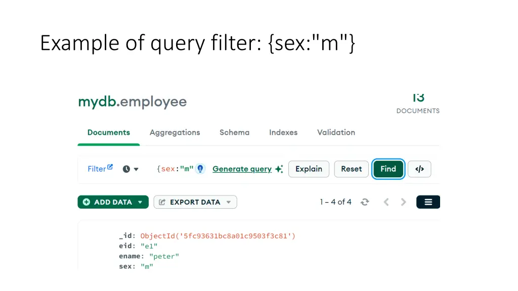 example of query filter sex m