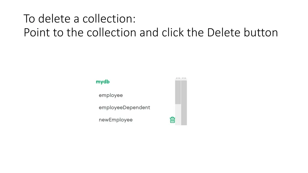 to delete a collection point to the collection