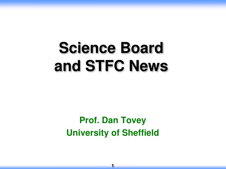 science board and stfc news