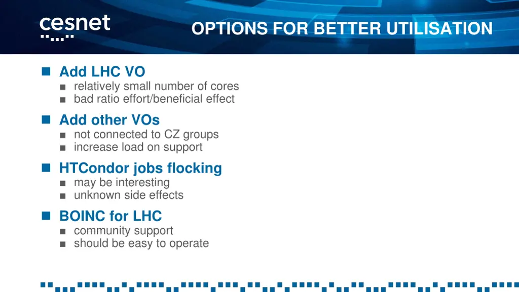 options for better utilisation