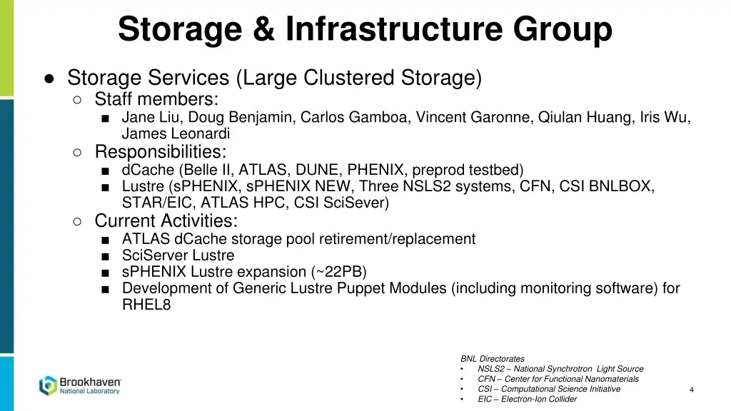 storage infrastructure group 2