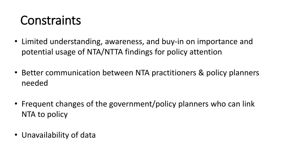 constraints constraints