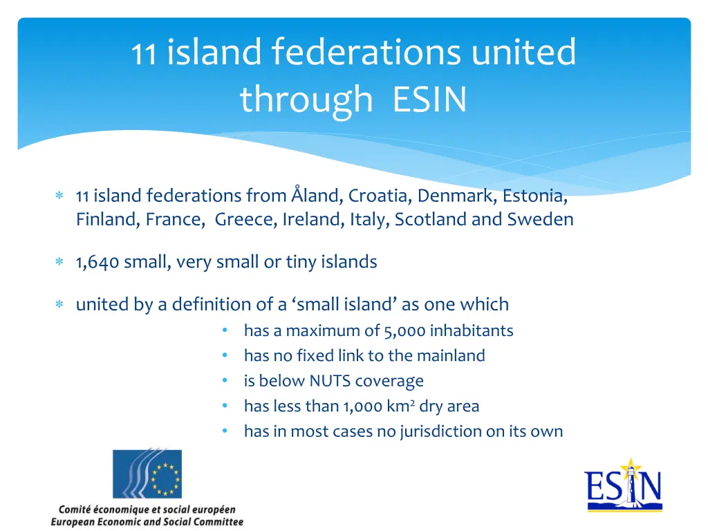 11 island federations united through esin