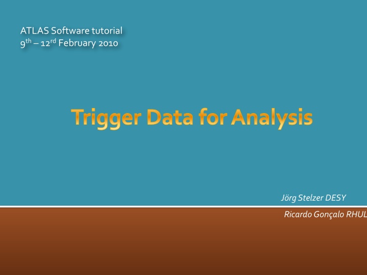 atlas software tutorial 9 th 12 rd february 2010