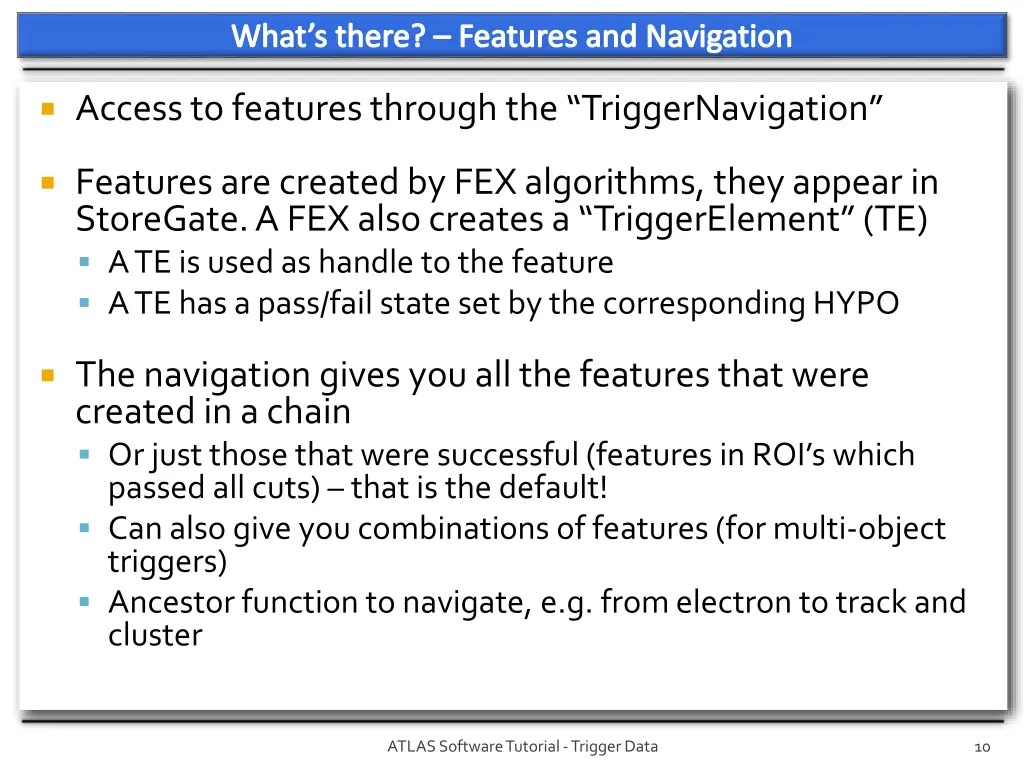 what s there features and navigation