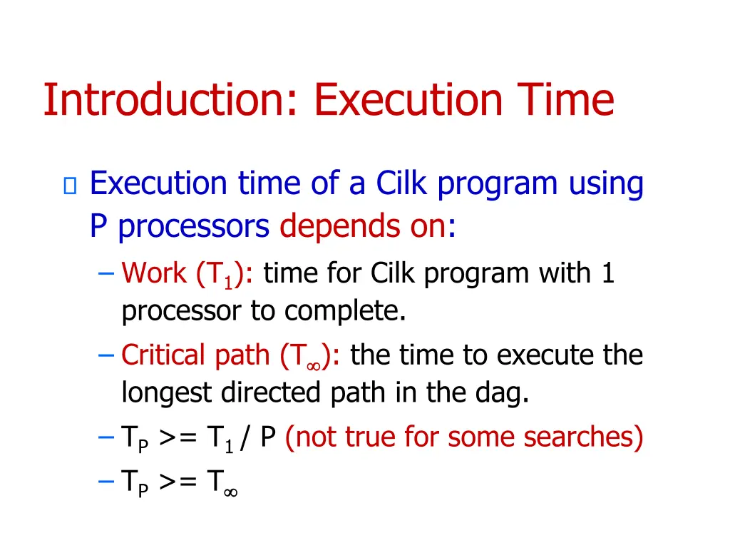 introduction execution time