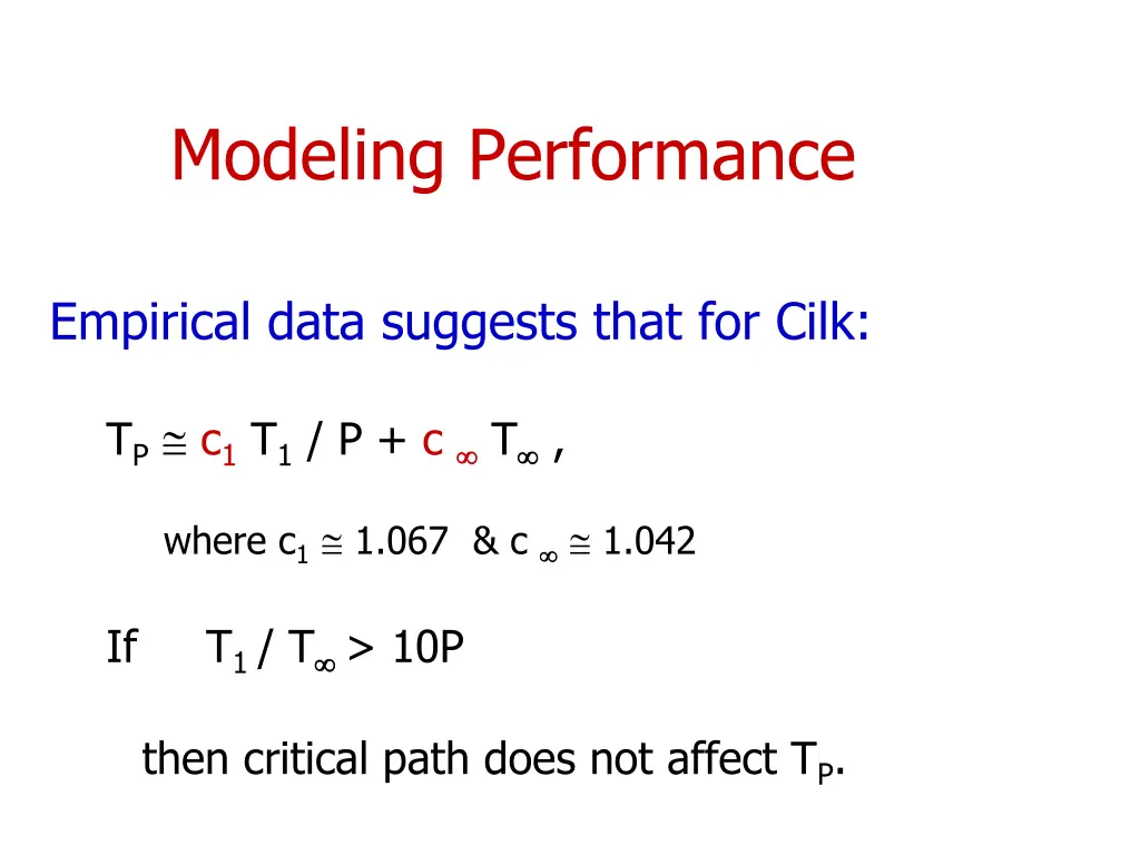 modeling performance 1