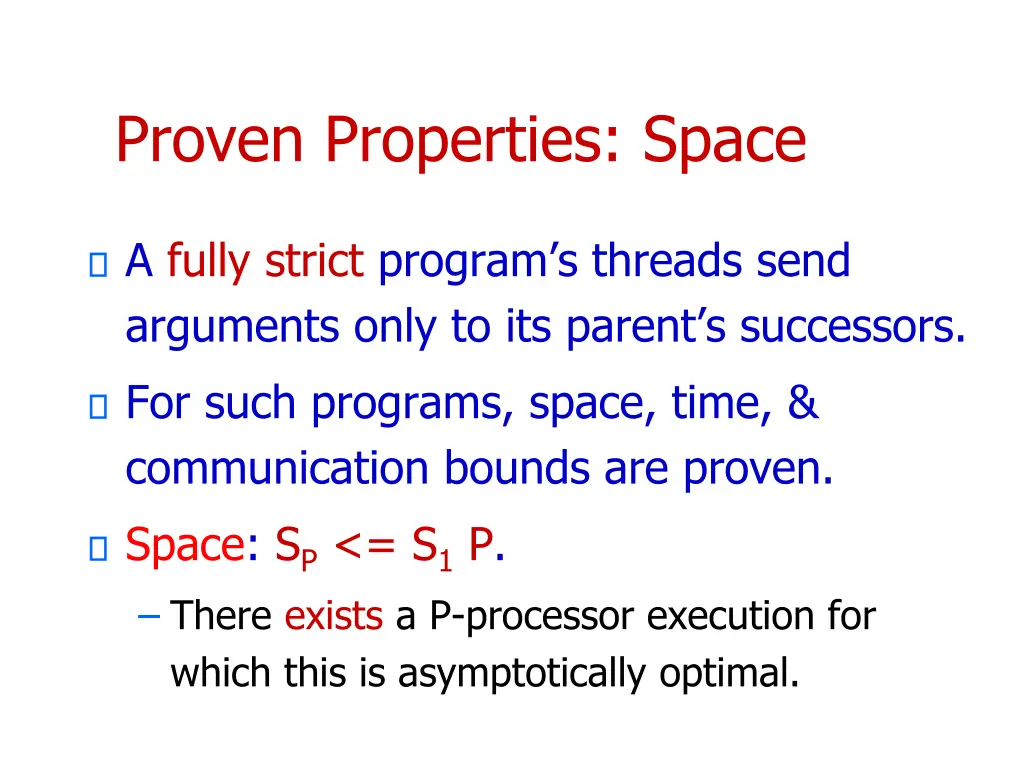 proven properties space