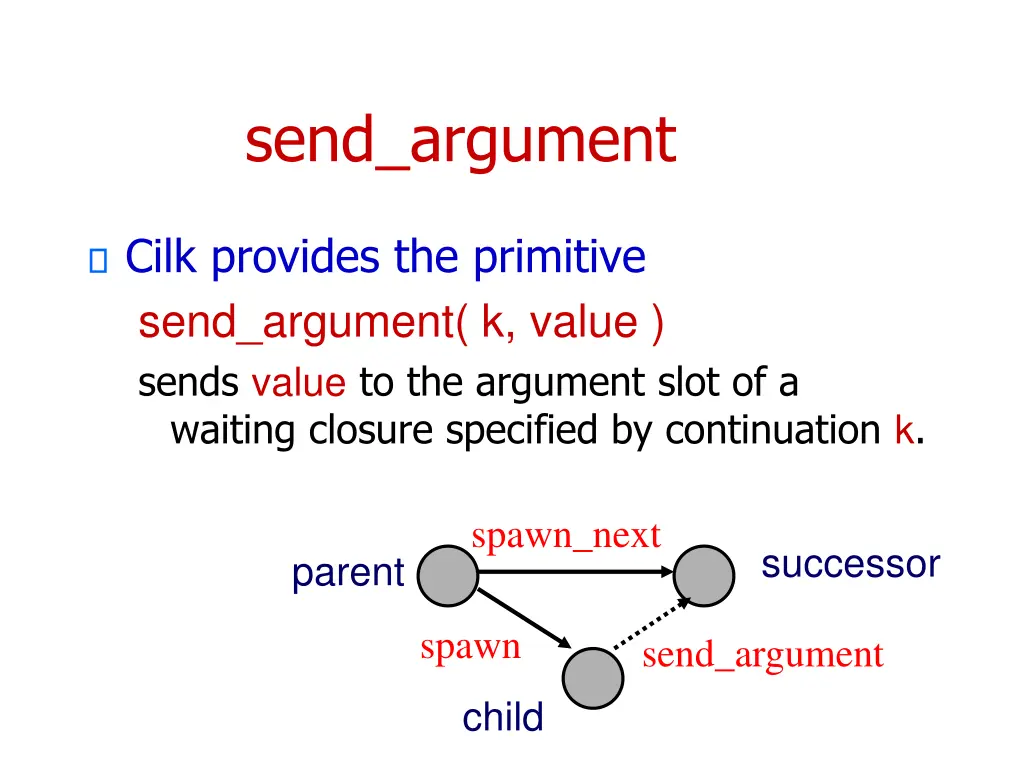 send argument