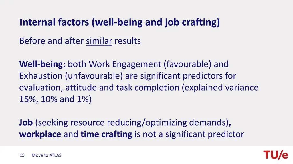 internal factors well being and job crafting