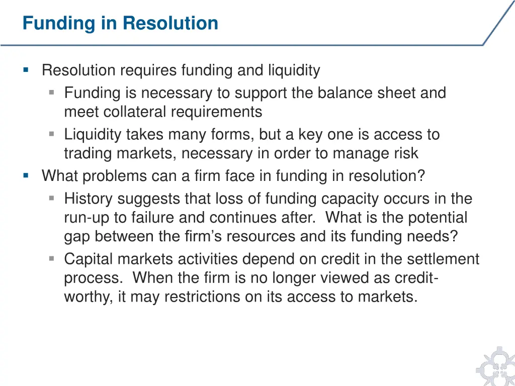 funding in resolution