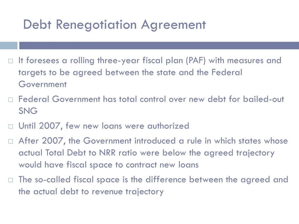 debt renegotiation agreement