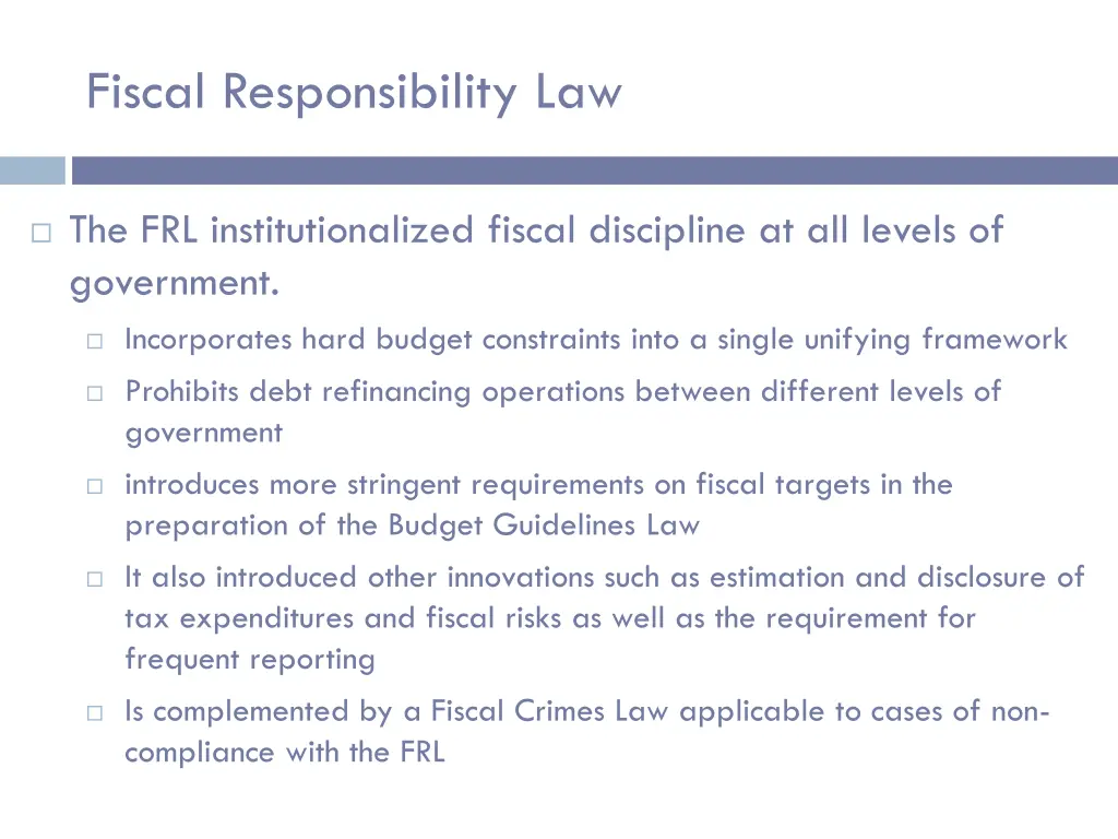 fiscal responsibility law 1