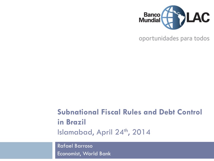 subnational fiscal rules and debt control