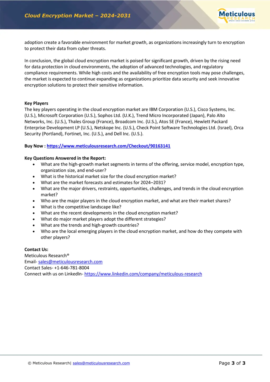 cloud encryption market 2024 2031 2