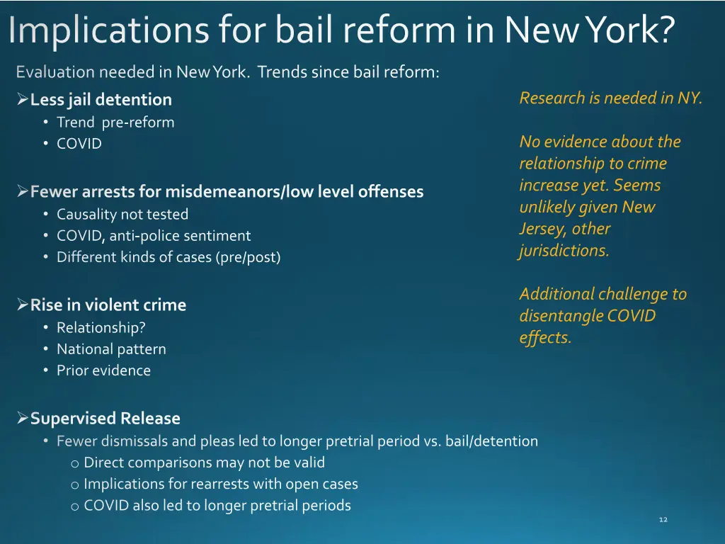 implications for bail reform in new york