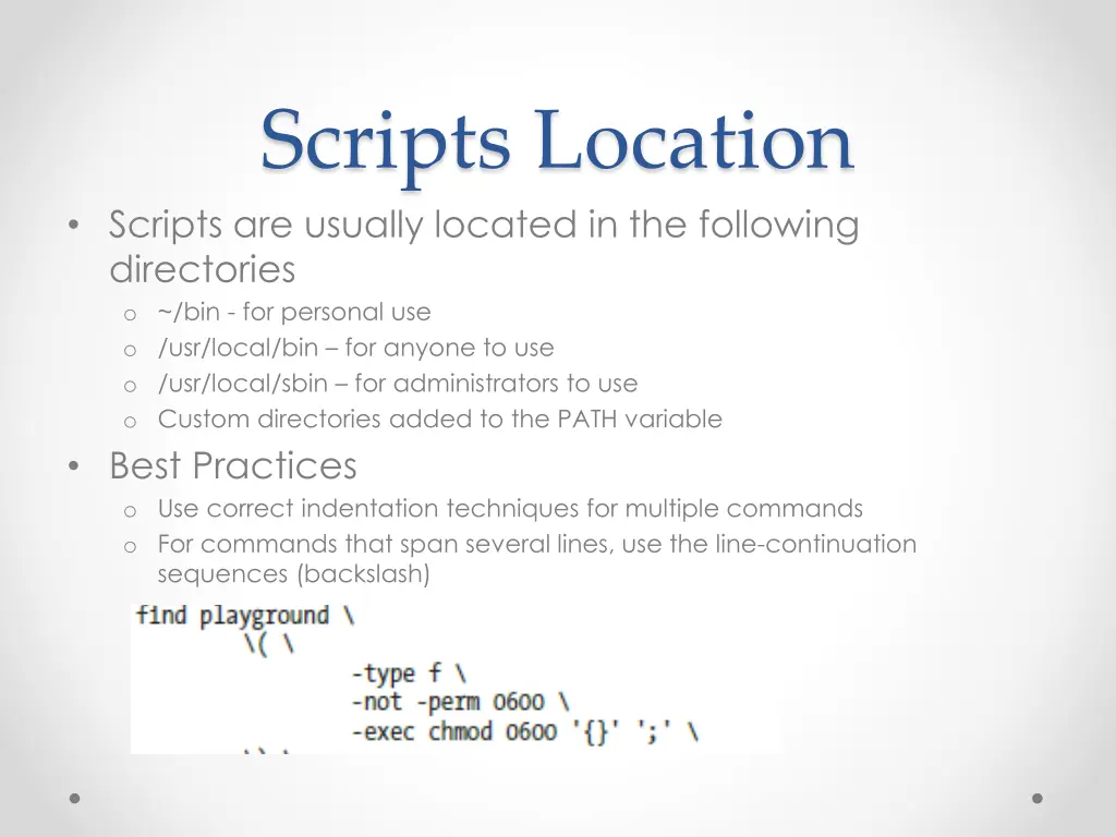 scripts location scripts are usually located