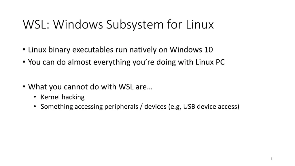 wsl windows subsystem for linux