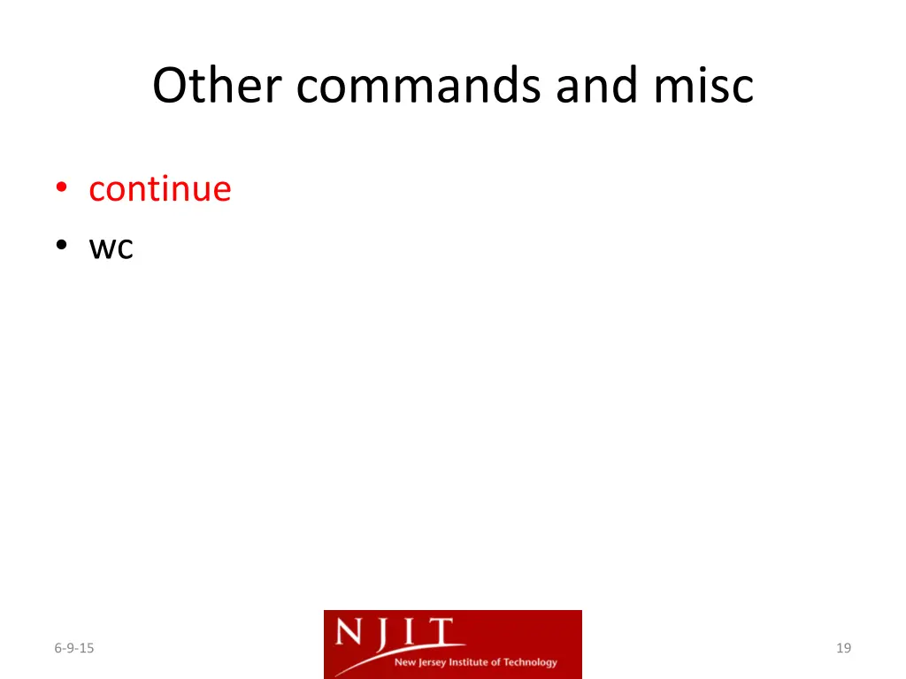 other commands and misc