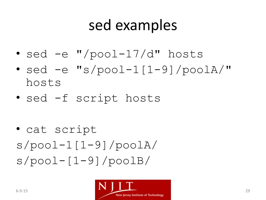 sed examples