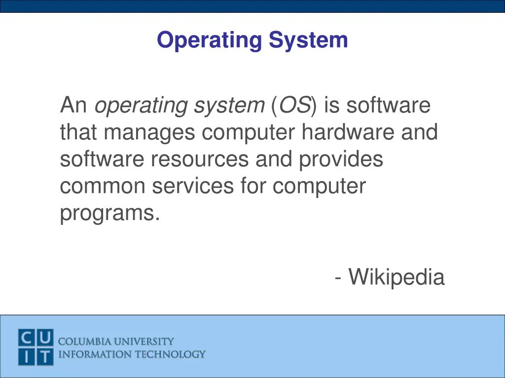 operating system