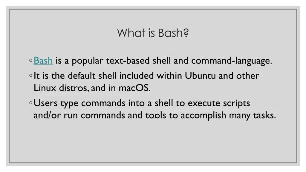 what is bash