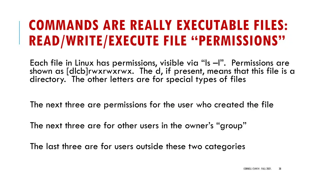 commands are really executable files read write