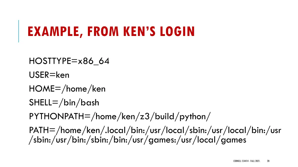 example from ken s login